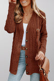 RomiLdi Cable Cardigan With Chunky Buttons