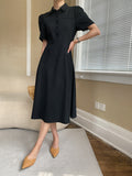 rRomildi Women's French Style Dress Polo Neck Slim Fit Ladies Dresses
