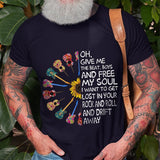 rRomildi Oh Give Me The Beat Guitar Sunflower Printed T-shirt