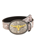 rRomildi Bohemia retro ethnic wind bull head belt men's belt women's belt