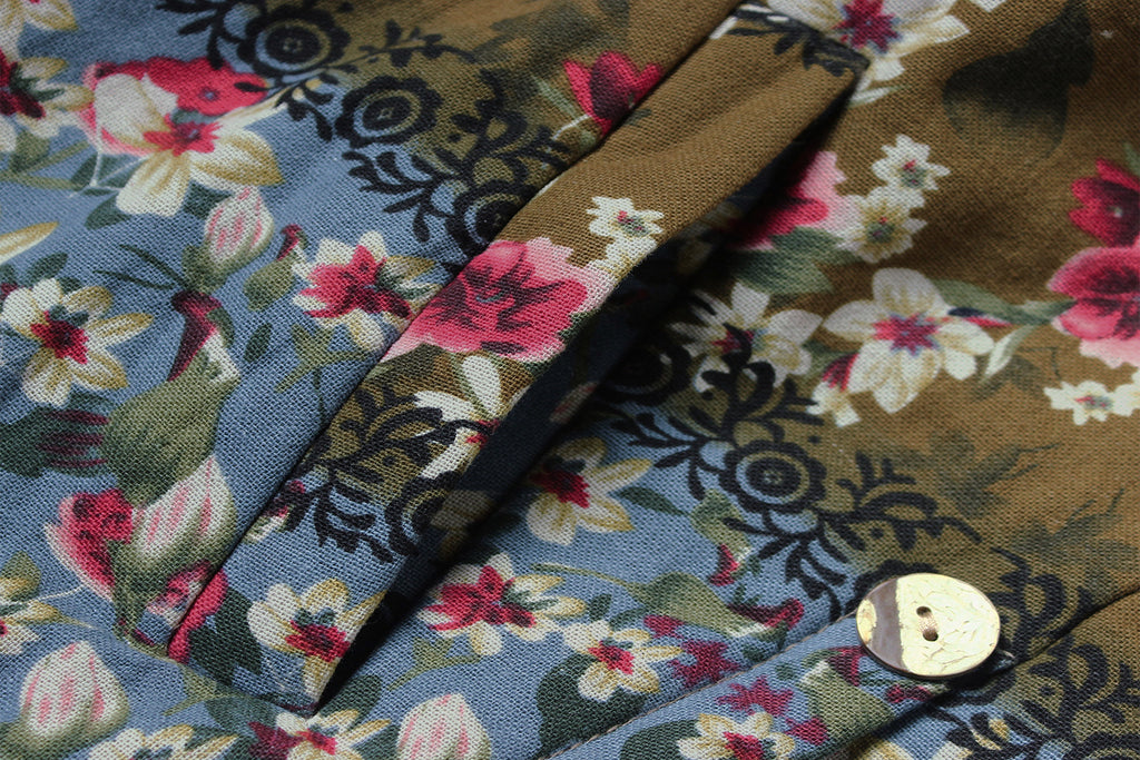 RomiLdi Womens Coat Vintage West Floral Print Hoodie Thick Fleece Jacket Coat Outerwear