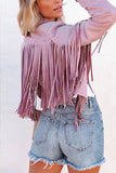 RomiLdi Tassel Fringe Faux Suede Shacket Outwear - 7 Colors