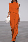 RomiLdi Casual Solid Patchwork Half A Turtleneck Boot Cut Jumpsuits(12 Colors)