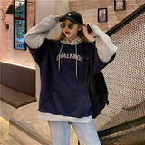 Romildi Hoodies Women Plus Velvet Thicker Korean BF Ulzzang Embroidery Letter Long Loose Pullovers Hooded Warm Students Daily Womens New