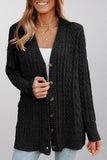 RomiLdi Cable Cardigan With Chunky Buttons