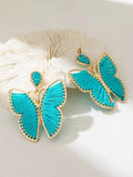 rRomildi Ins Style Butterfly Holiday Earrings Colorful Line Shape Butterfly Statement Earrings