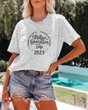 rRomildi Mother Daughters Trip 2023 Tshirt Letter Quotes Print on Tee