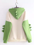 Hoodies Women Sweatshirt Japanese Style Kawaii Cartoon Dinosaur Hooded Autumn Spring Pullovers For Girls Top Sudadera Mujer
