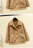 Fashion Lamb Plush Fur Coat Casual Jackets Womens  New Autumn Winter Korean Style Short Polar Fleece Outerwear Jackets Women