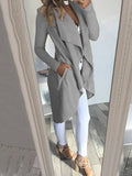Brand New Women Trench Fashion Women Slim Long Sleeve Casual Irregular Suit Coat Outwear Cardigan Solid Pocket Fashion Hot