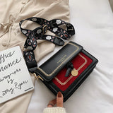 Fashion Contrast Color Leather Crossbody Bag Women Luxury Brand Handbag Retro Shoulder Messenger Bag Female Cross Body Bag
