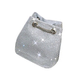 Fashion Diamond Women Chain Shoulder Purses And Handbags Crystal Clutch Evening Bucket Bags Rhinestone Party Crossbody Bag