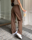 Carpenter Jeans In Brown High Waist Loose Straight Leg Jeans Women  Fashion Y2k Casual Streetwear Female Pants Baggy Trouser