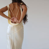 High Waisted Robe Backless Sleeveless Chic Evening Sexy Prom Dress Elegant Long Party Woman For Weddings Dresses Summer