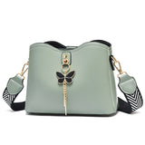 Women White Handbag New Designer Butterfly Tassel PU Leather Messenger Bags Ladies Crossbody Female Tote Shoulder Bag
