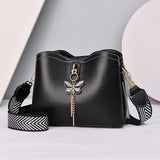 Women White Handbag New Designer Butterfly Tassel PU Leather Messenger Bags Ladies Crossbody Female Tote Shoulder Bag