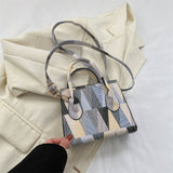 New Designer Handbags Fashion Small Top-handle Bags For Women Contrast Color Casual Crossbody Shoulder Bags