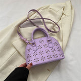 Fashion Hollow Flower Top-handle Bags For Women Casual Small Handbags Female Crossbody Shoulder Bags