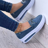 Spring New Platform Comfortable Women Sneakers Fashion Thick Bottem Casual Shoes Women Increase Vulcanize Shoes Plus Size