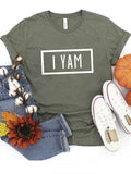 RomiLdi Couple Army Green & Orange She's My Sweet Potato I Yam Matching Cotton T-shirts