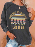 RomiLdi Hippie Guitar Lake Whisper Words Of Wisdom Let It Be Print Sweatshirt