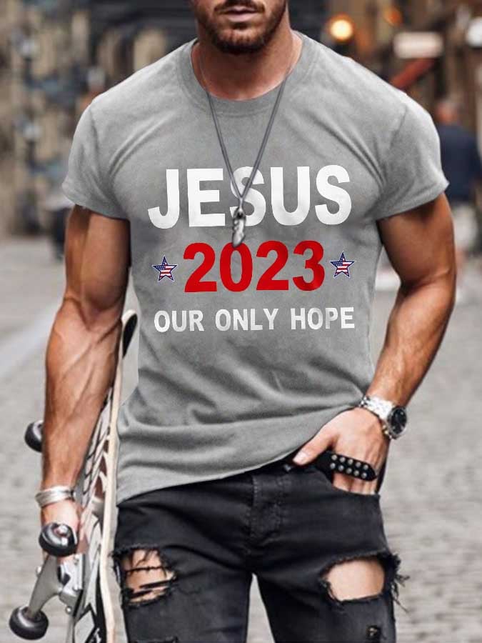 RomiLdi Retro Faith Jesus 2023 Our Only Hope Print T-Shirt