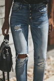 rRomildi Women's Ripped Jeans Distressed Girlfriend Skinny Denim Pants