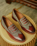 Colorblock Hollow Out Oxfords Shoes