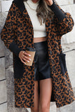 RomiLdi Casual Street Leopard Pocket Hooded Collar Jacket Outerwear