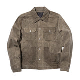 rRomildi Men's Waxed Cotton Jacket Windproof & Waterproof Vintage Waxed Rip Trucker Jackets