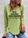 RomiLdi Gift For Great-Grandma Mom Grandma Great-Grandma Women���s Long Sleeve T-Shirt
