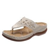 rRomildi Clip Toe Wedge Sandals Women Summer Flip Flops Slippers Beach Shoes