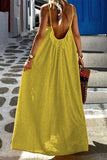 rRomildi Casual Simplicity Solid Solid Color U Neck Sling Dress Dresses