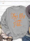 RomiLdi Couple's She's My Sweet Potato I Yam Set Crewneck Sweatshirts Sets Sweet Funny Gifts For Couple Or Lovers