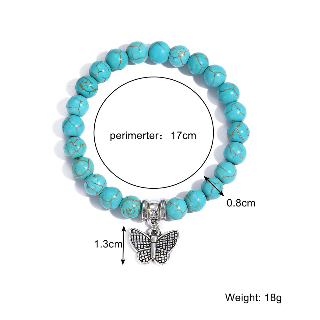rRomildi Women's Boho Butterfly Turquoise Bracelet