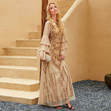 RomiLdi Women���s Fashion Abayas Elegant Sequins Dress Party Dress