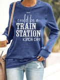 RomiLdi Could be a Train Station Kinda Day Cozy Sweatshirt