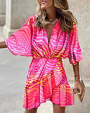 rRomildi Bat Sleeve V Neck Irregular Hem Beach Dress Summer Holiday Boho Dresses