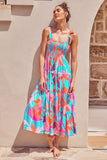 RomiLdi Women's Boho Dress Flowy Maxi Floral Dress