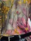 RomiLdi Women's T-Shirt Spring Watercolor Floral Print V-Neck Tops