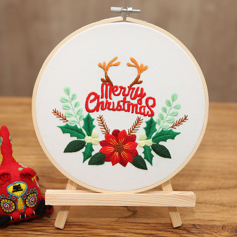 RomiLdi Diy Hand Embroidered Set Sewing Tools Merry Christmas Santa Claus Christmas Socks Christmas Tree