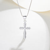 rRomildi Copper Alloy Engraved Cross Pendant Necklace Jesus Pendant Necklace