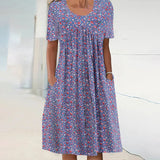 rRomildi Casual Floral Print Dress