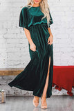 RomiLdi Sexy Elegant Solid Solid Color O Neck Evening Dress Dresses