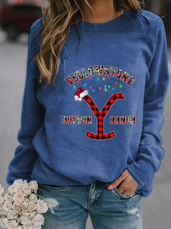 RomiLdi Womens Christmas Sweatshirt Favorite TV Show Y Letter Graphic Sweatshirt
