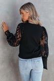 RomiLdi Lace up Hollow-Out Sleeve Top - 2 Colors