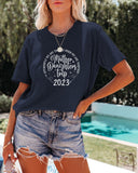 rRomildi Mother Daughters Trip 2023 Tshirt Letter Quotes Print on Tee