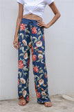 RomiLdi Women's Pant Casual High Waist Loose Pants Stretch Spring Floral Print Wide Leg Pants Yoga Pant