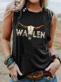 rRomildi Vintage Wallen Printed Casual Tank Top