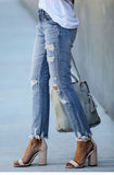 RomiLdi Women's Jean Pant Street Solid Patchwork High Waist Skinny Denim Jeans(3 Colors)